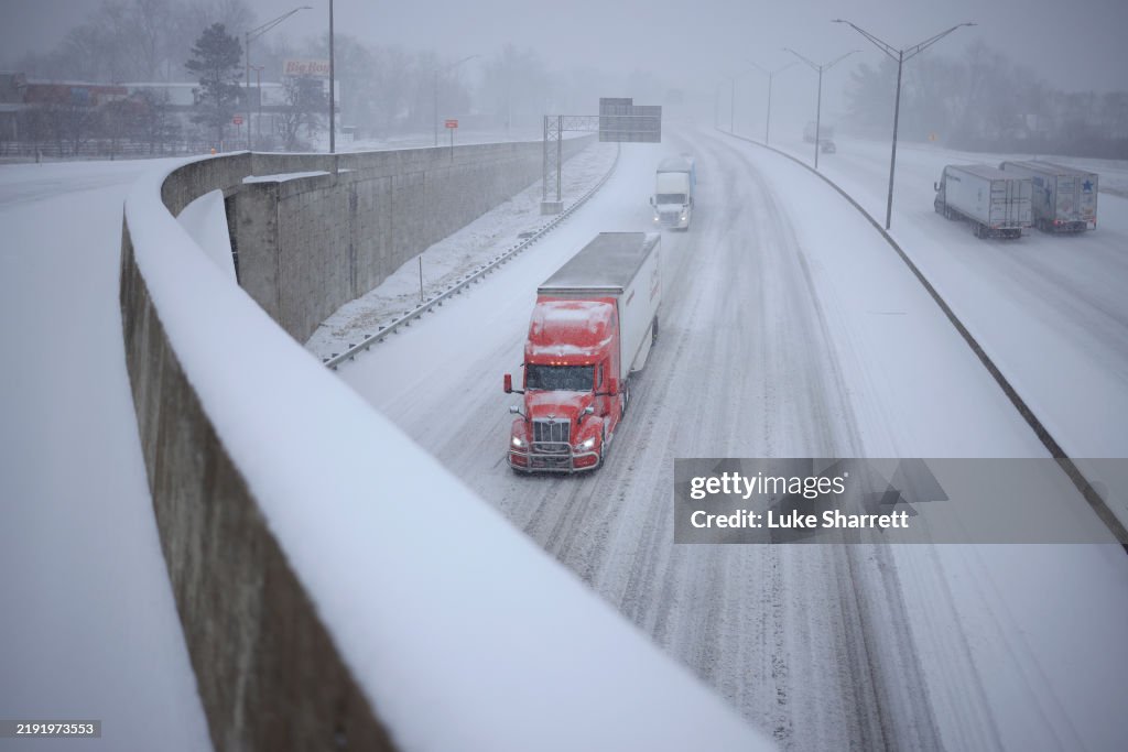Winter Storm Brings Snow From Midwest To East Coast