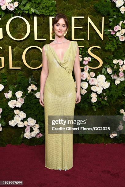 Leighton Meester during the 82nd Annual Golden Globes held at The Beverly Hilton on January 05, 2025 in Beverly Hills, California.