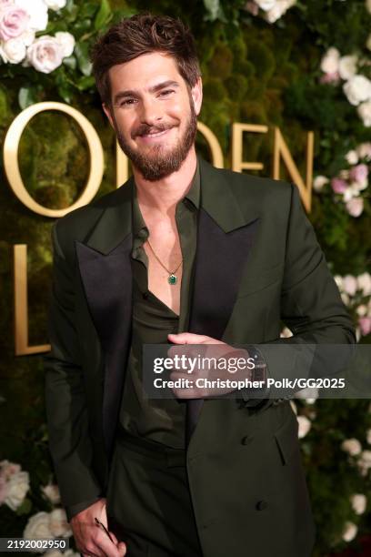 Andrew Garfield during the 82nd Annual Golden Globes held at The Beverly Hilton on January 05, 2025 in Beverly Hills, California.