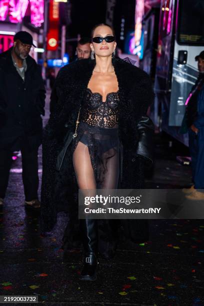 Rita Ora attends Times Square New Year's Eve 2025 Celebration on December 31, 2024 in New York City.