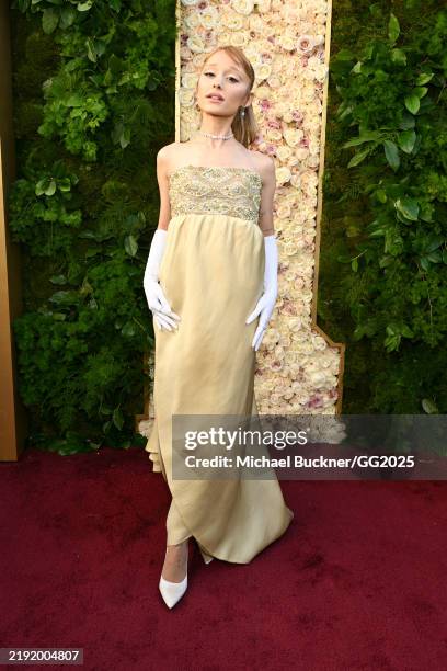 Ariana Grande during the 82nd Annual Golden Globes held at The Beverly Hilton on January 05, 2025 in Beverly Hills, California.