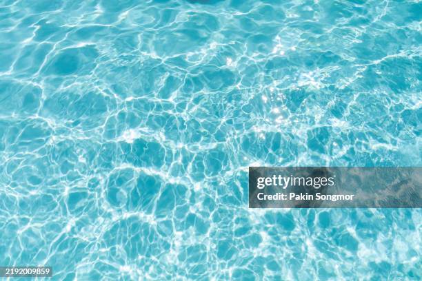 Swimming Pool Surface With Light Reflection And Water Ripple Patterns ...