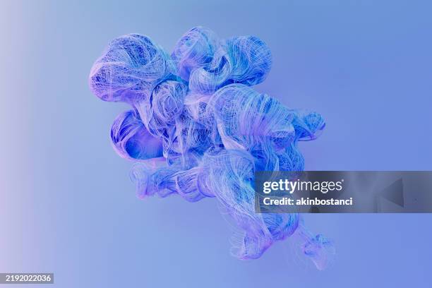 abstract wavy lines, chaotic flowing thin wires, artificial intelligence or big data concepts - relief emotion stock pictures, royalty-free photos & images