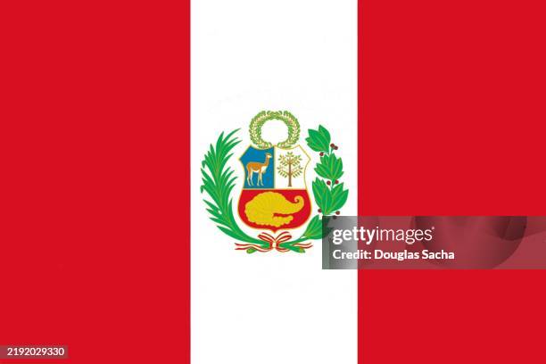 peruvian flag - republic of peru - peru stock-fotos und bilder