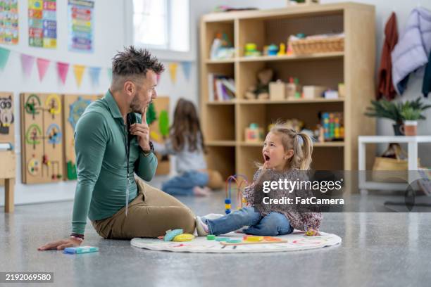 speech therapy - preschool age stock pictures, royalty-free photos & images