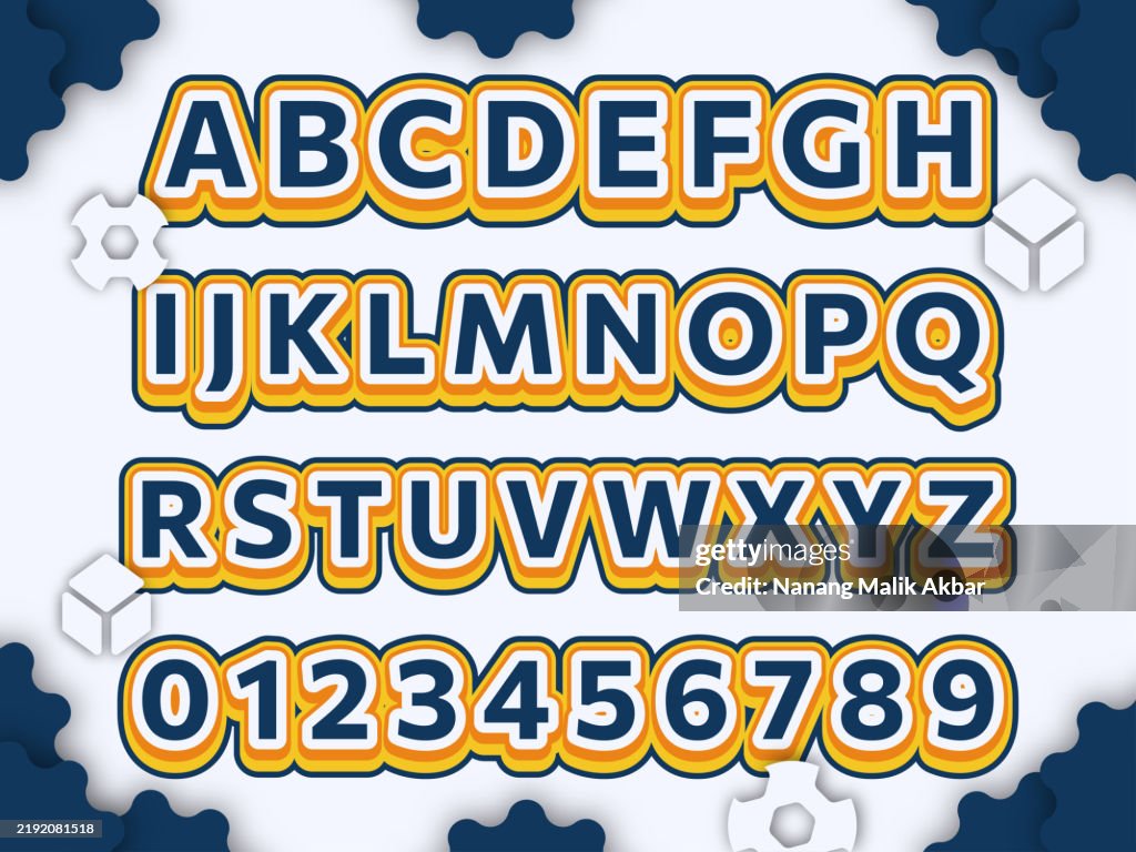 Alphabet 3d Design And Colorful Editable Text Effect Text Can Be ...
