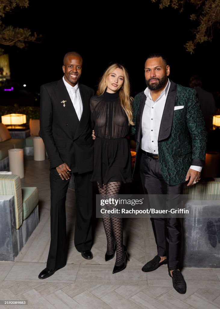 Vas Morgan Paris Jackson and host of the party Jas Mathur are seen ...