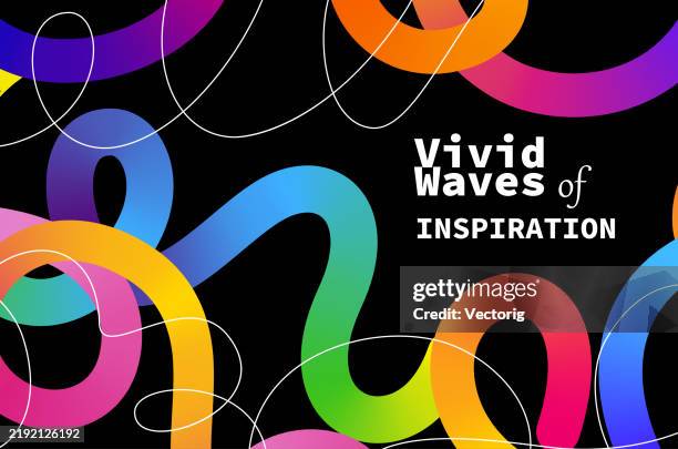 Gradient Spectrum Line Flowing Spectrum Abstract Gradient Lines High-Res Vector Graphic ...