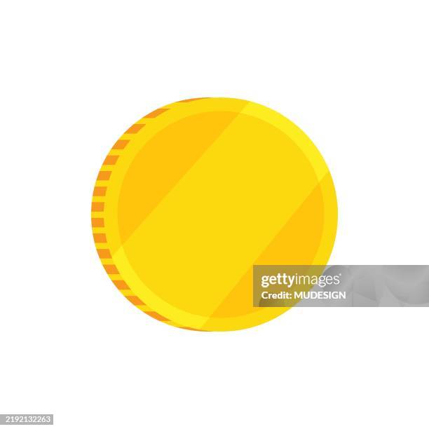 gold coin flat design - coin stock illustrations