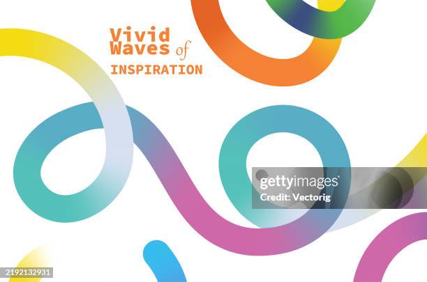 gradient symphony: abstract lines - ribbons background stock illustrations