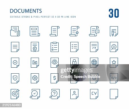 Documents Icon Set Documents Icon Set