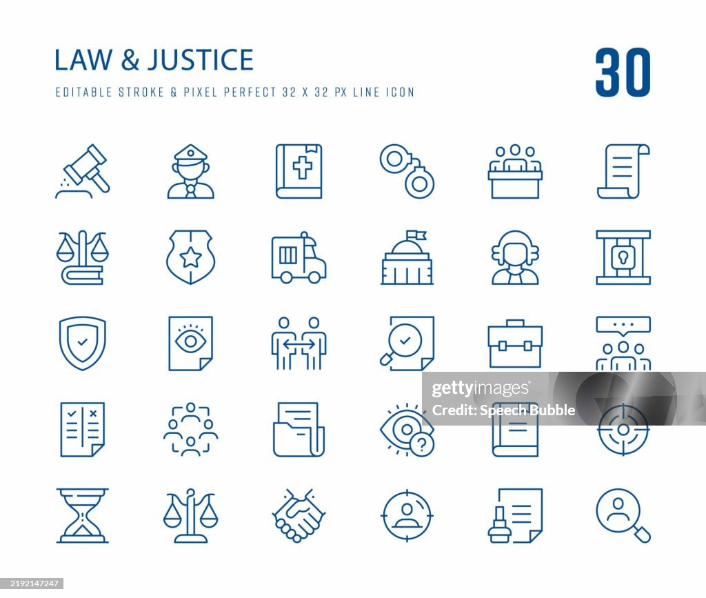 Law and Justice Icon Set