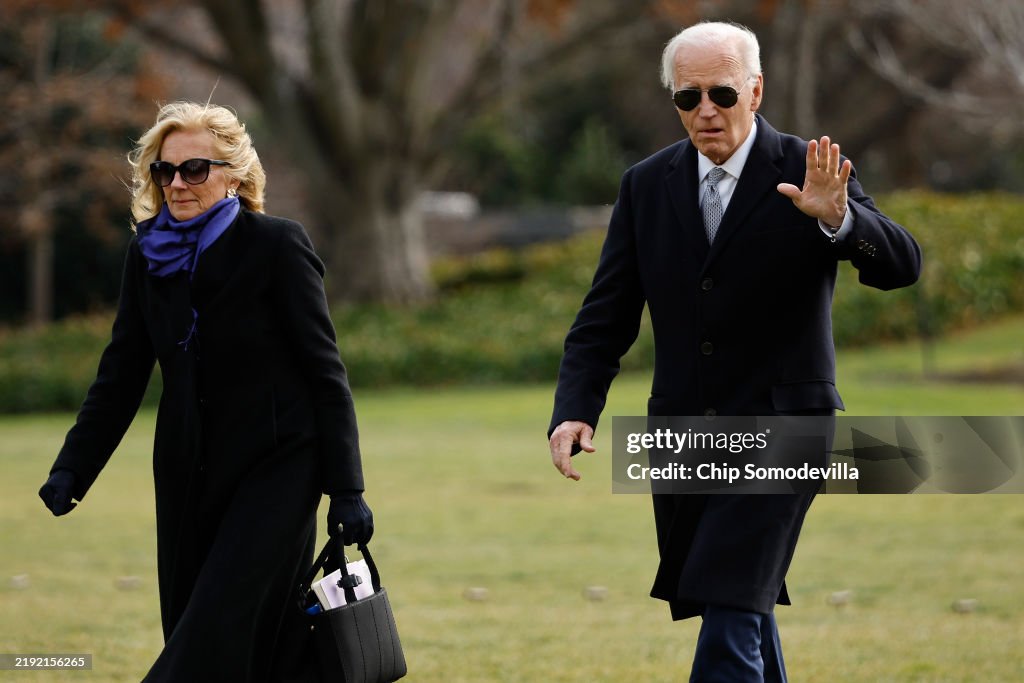 President And Mrs Biden Return To The White House