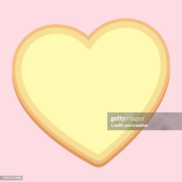 ilustraciones, imágenes clip art, dibujos animados e iconos de stock de frosted conversation heart cookie cutter galleta de azúcar - molde cortador de galletas