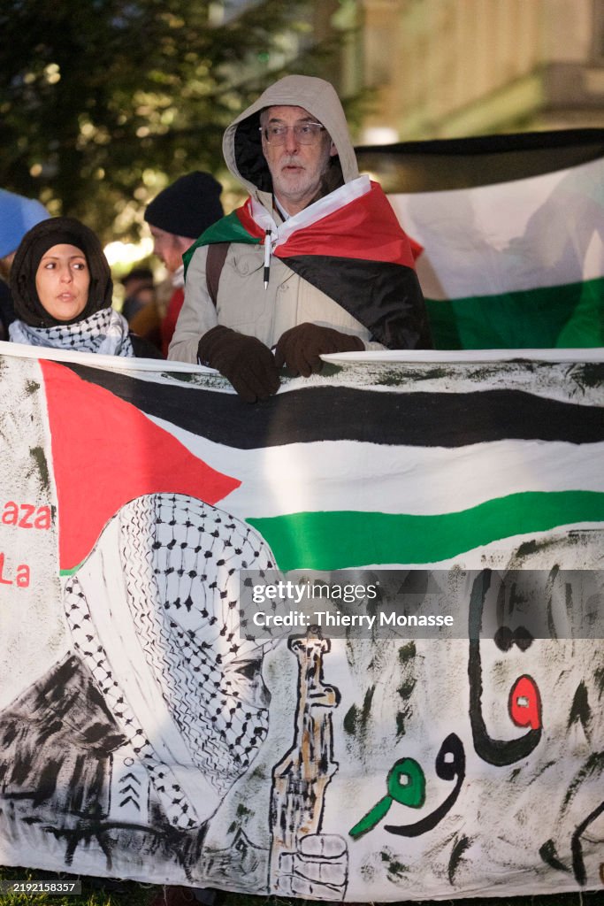 Protestors Demonstrate In Brussels To Demand Release Of Doctor Hussam Abu Safiya