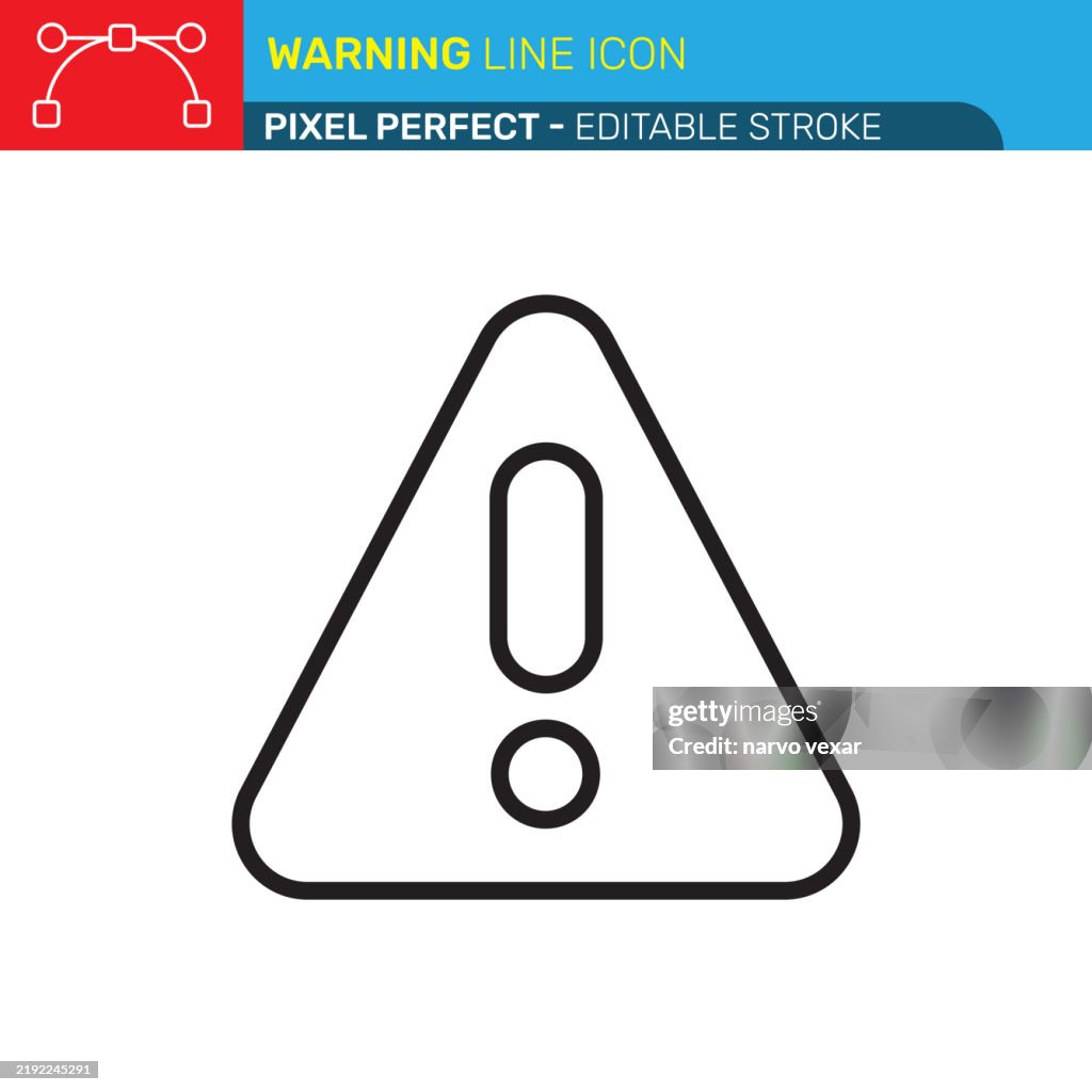 Warning Sign With Exclamation Mark In Triangle Minimalist Black And ...