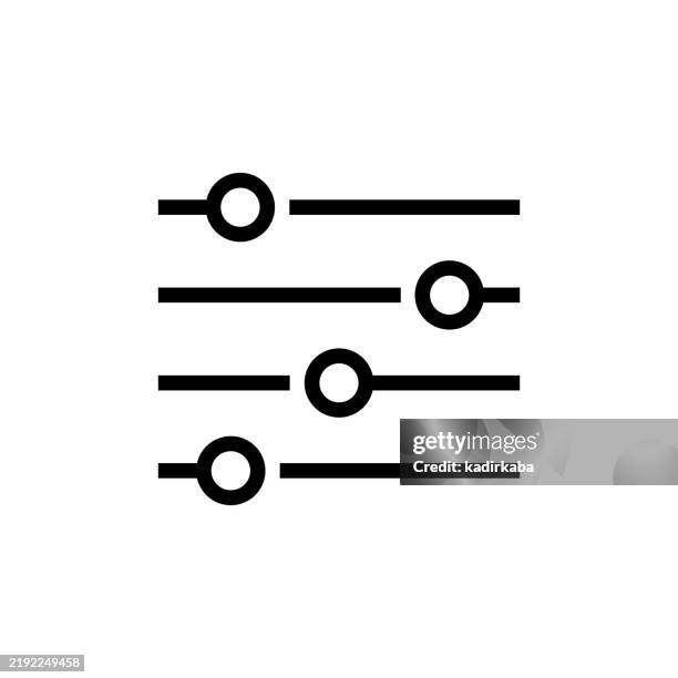 stockillustraties, clipart, cartoons en iconen met adjustments line icon. - versterker