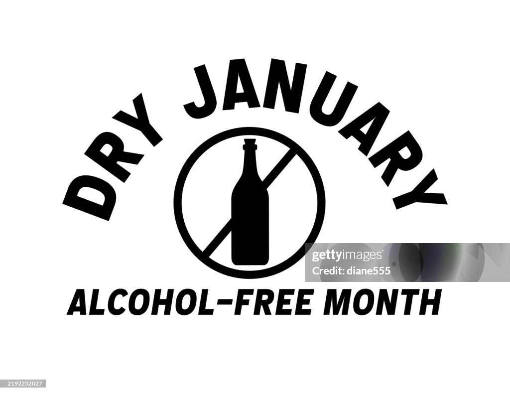 Dry January Icon On A Transparent Background