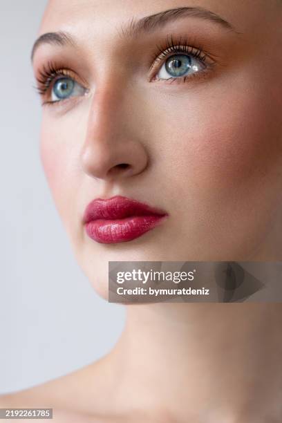beautiful woman with makeup - mascara stock pictures, royalty-free photos & images