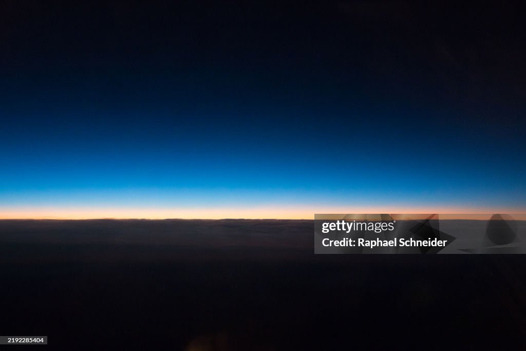 Aerial view of the late evening sky over Germany