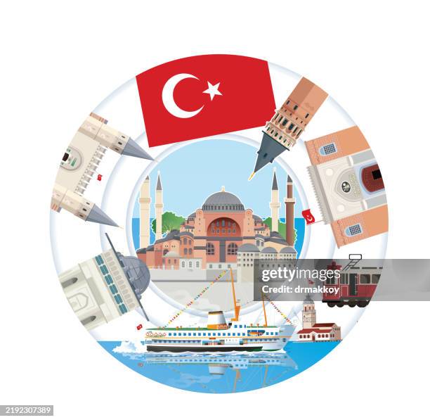 i̇stanbul symbols - grand bazaar stock illustrations