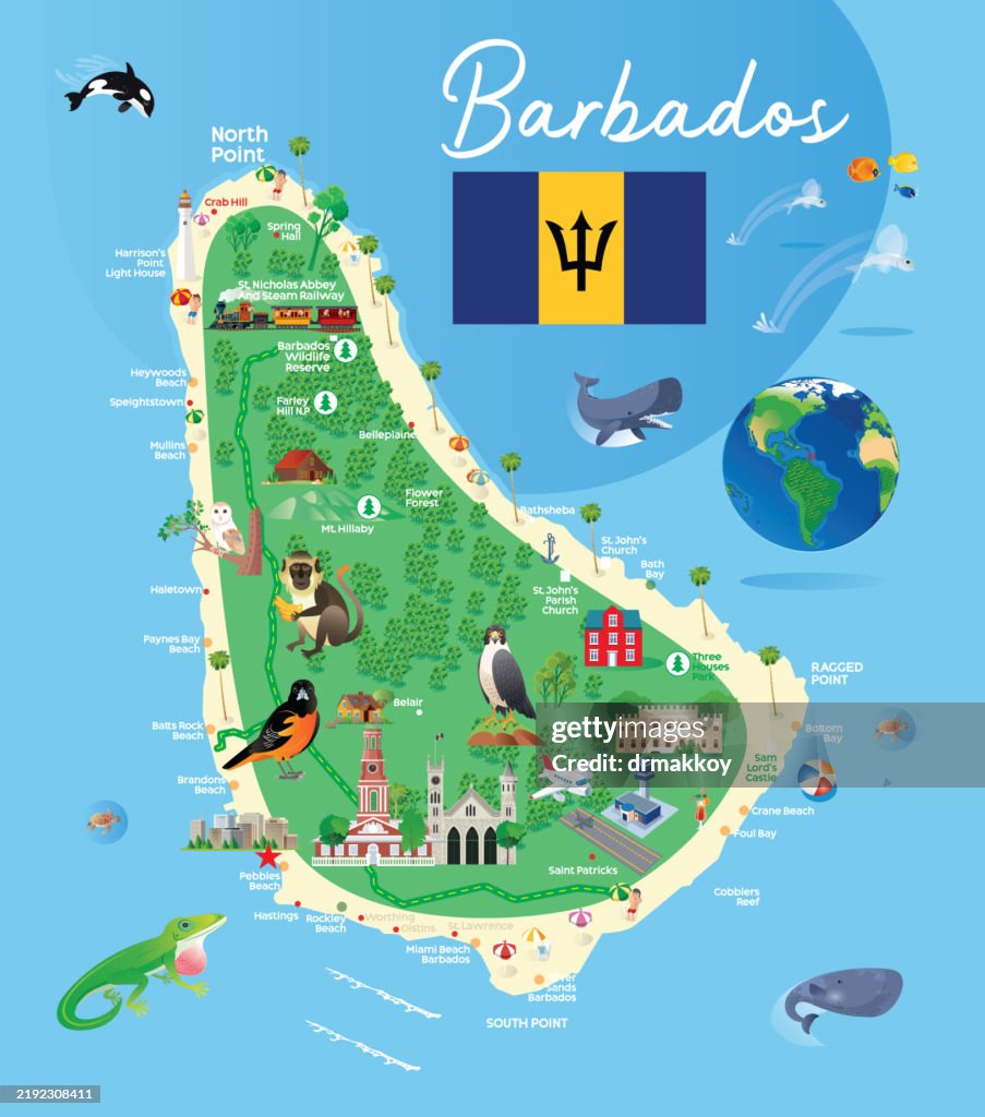 Travel Map of Barbados