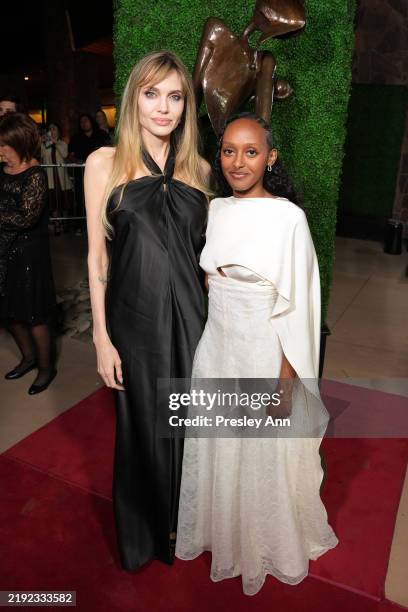 Angelina Jolie and Zahara Marley Jolie attend the 36th Annual Palm Springs International Film Awards at Palm Springs Convention Center on January 03,...