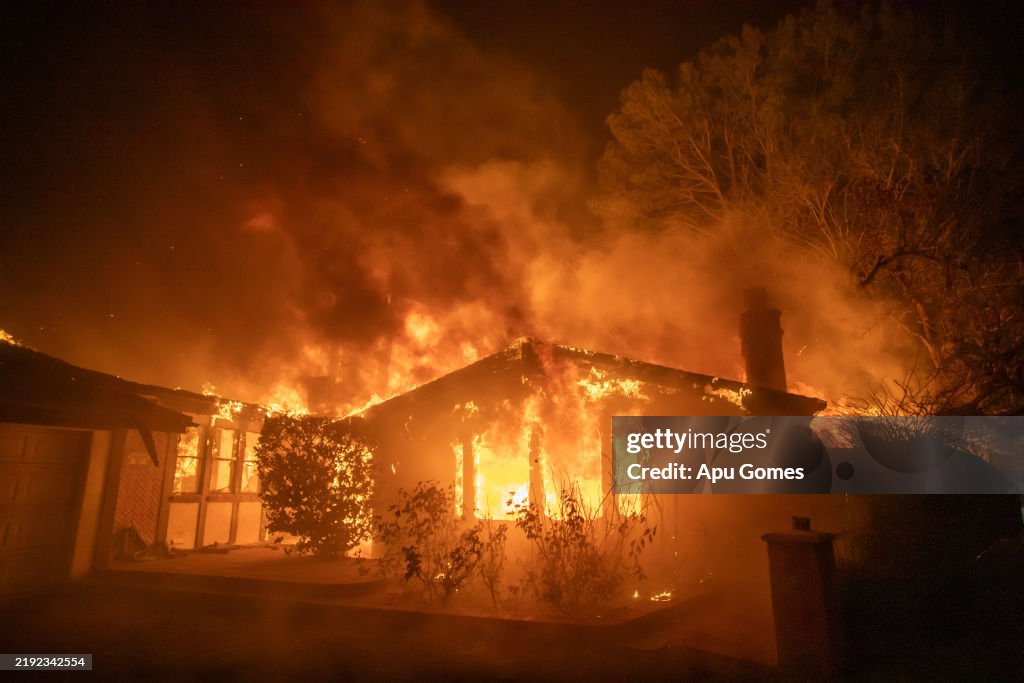 Powerful Winds Fuel Multiple Fires Across Los Angeles Area