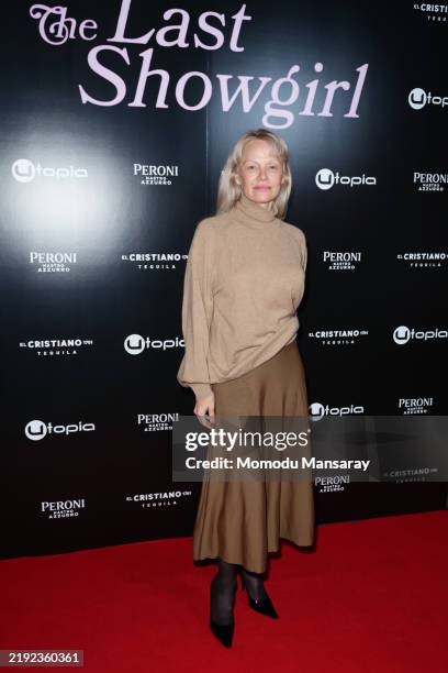 Pamela Anderson at "The Last Showgirl" Golden Globe Celebration at The Hollywood Roosevelt on January 03, 2025 in Los Angeles, California.