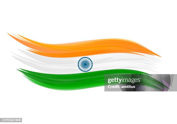indian flag abstract - squiggle stock illustrations