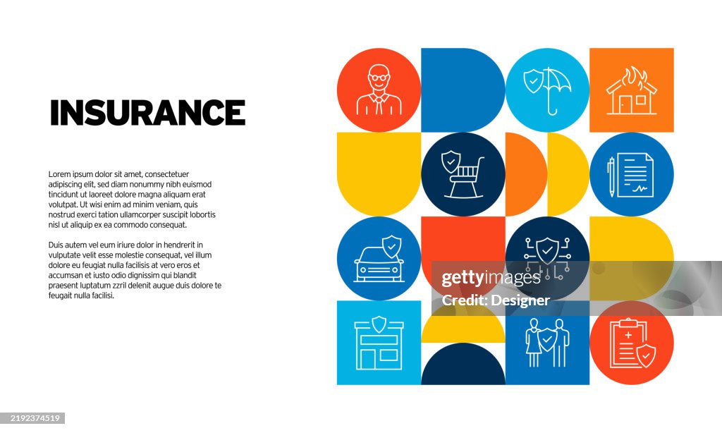 Protecting Insurability Insurance And Protection Related Vector Illustration Safety Assurance ...