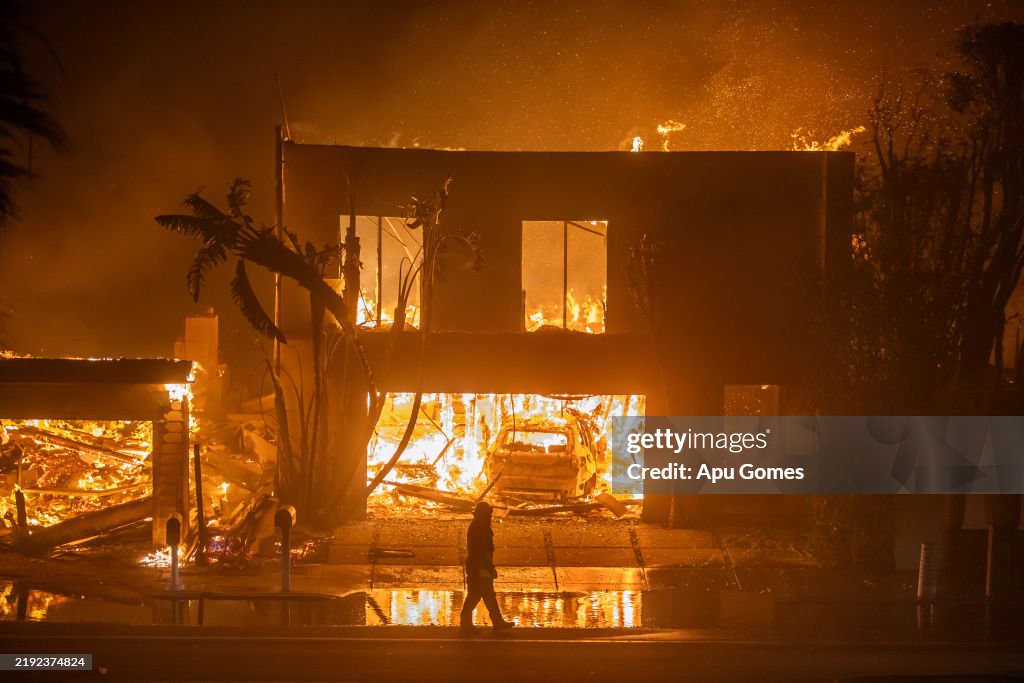 Powerful Winds Fuel Multiple Fires Across Los Angeles Area