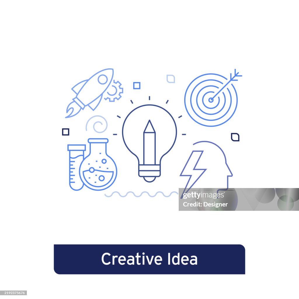 Program Ideas Vector Creative Ideas Concept Vector Illustration Editable Stroke Vector ...