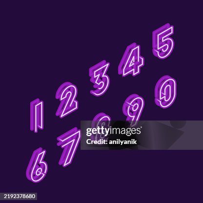 Neon numerals Neon numerals