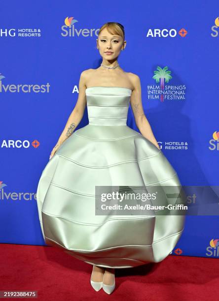 Ariana Grande attends the 36th Annual Palm Springs International Film Festival Film Awards at Palm Springs Convention Center on January 03, 2025 in...