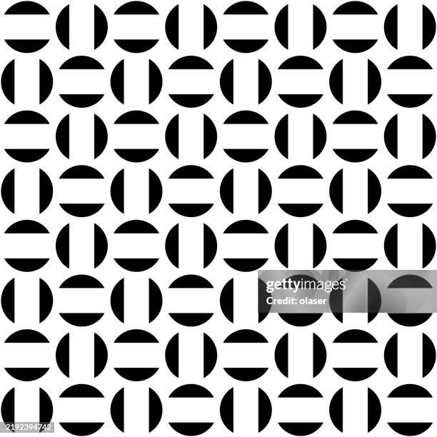 circles segments pattern, every second rotated 90 degrees - halved stock illustrations