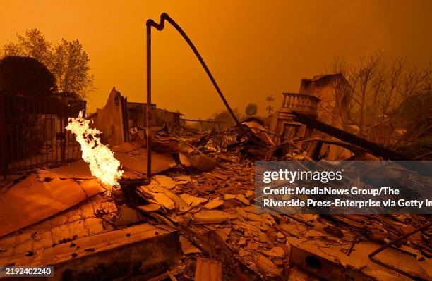 Pasadena, CA A multi million dollar home sits in ruins after being destroyed by the Eaton fire in the Hastings Ranch community of Pasadena early...