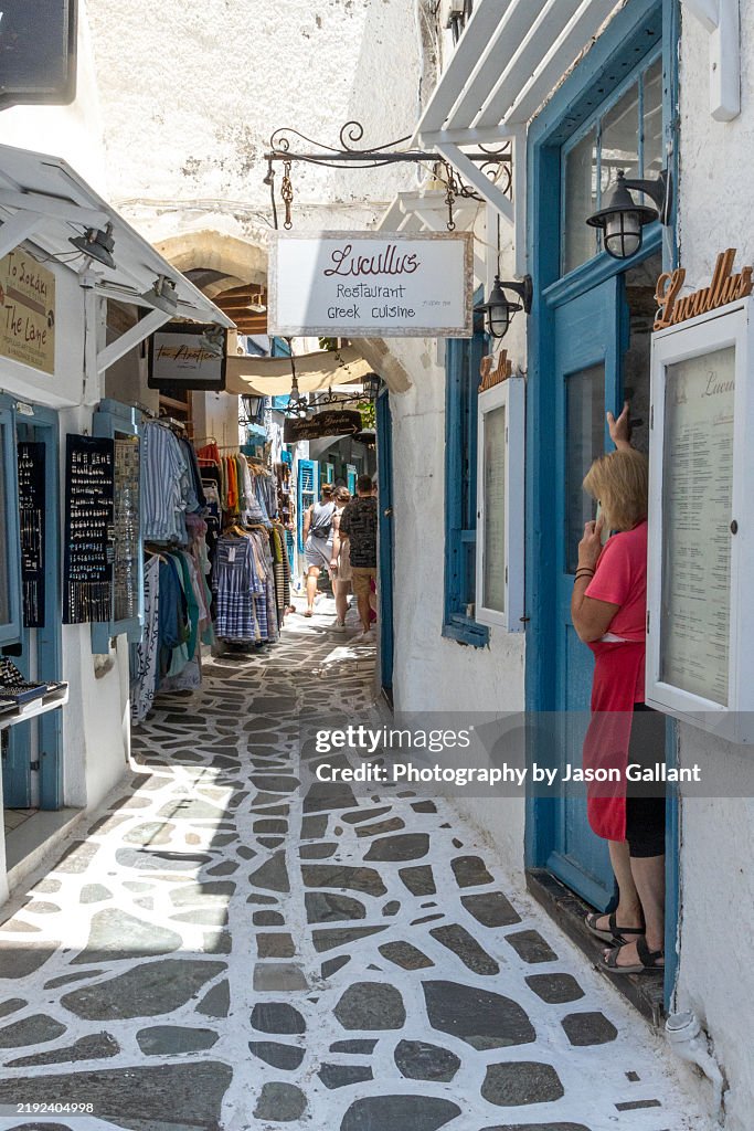 Woman in The Old Market - Naxos