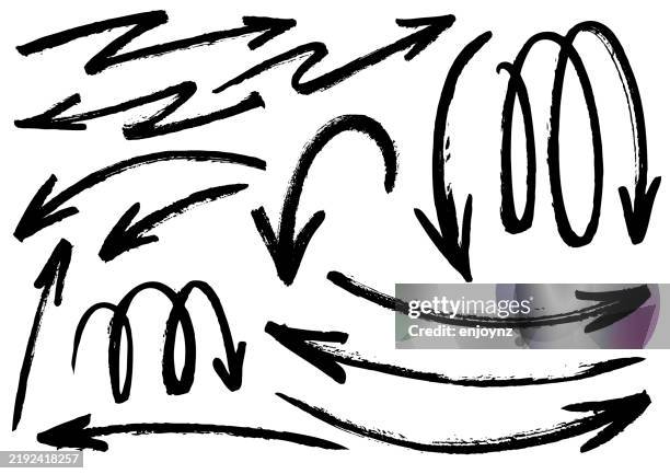 ilustraciones, imágenes clip art, dibujos animados e iconos de stock de flechas - sketchbook