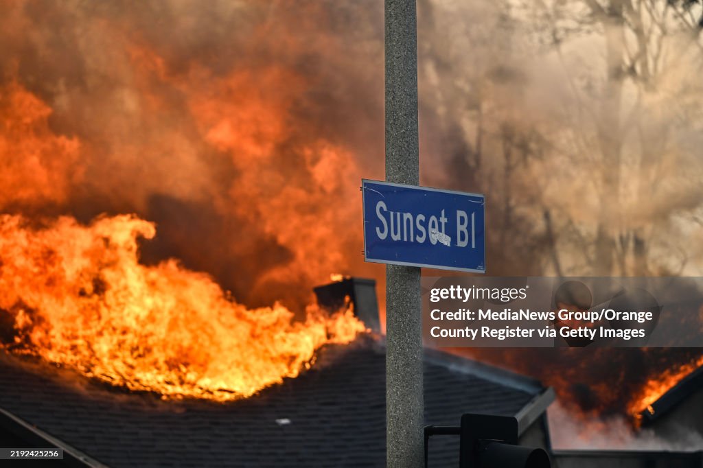 Powerful Winds Fuel Multiple Fires Across Los Angeles Area