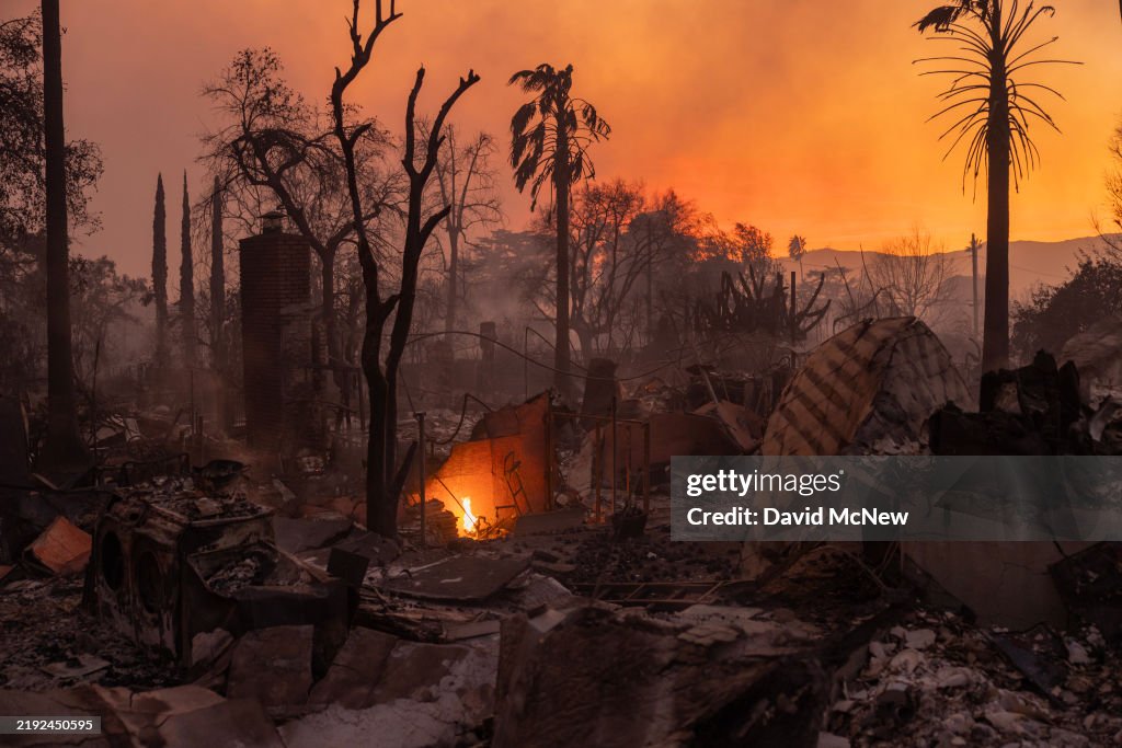 Powerful Winds Fuel Multiple Fires Across Los Angeles Area