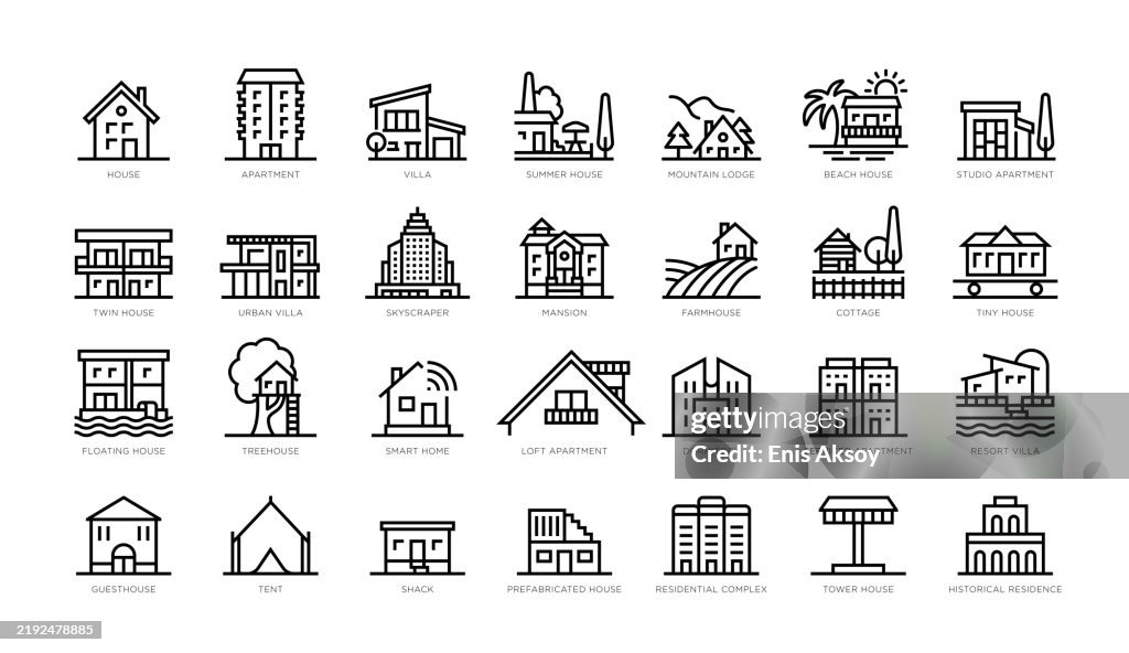 Residential and Living Spaces Icons
