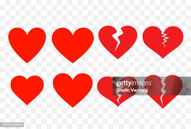 heart illustrations - broken heart stock illustrations