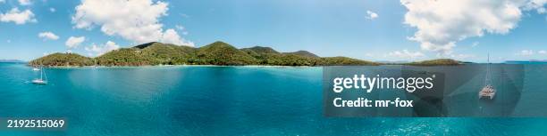 saint john, u.s. virgin islands sailing and vacation in caribbean paradise with beautiful beach, palm tree and turquoise water - caribbean culture stock pictures, royalty-free photos & images