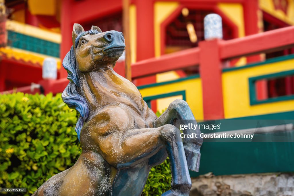 Chinese Zodiac Horse Statue at Peak Nam Toong Temple