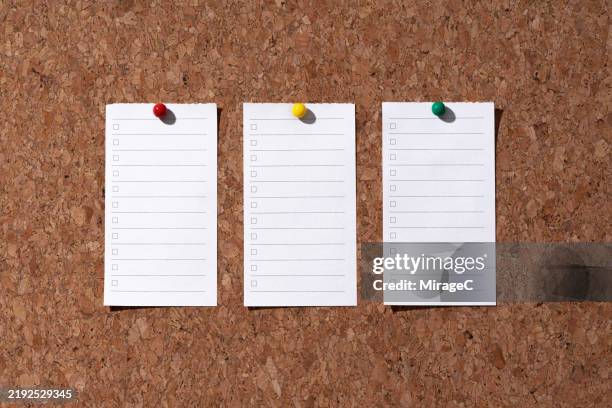 Checklist Pin 177 Pinned List Stock Photos, High-Res Pictures, and Images - Getty Images