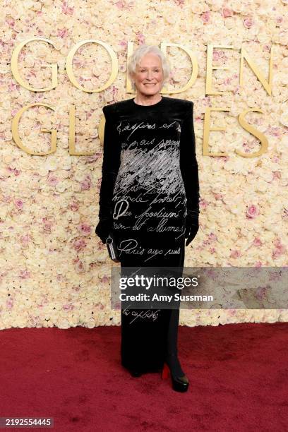 Glenn Close attends the 82nd Annual Golden Globe Awards at The Beverly Hilton on January 05, 2025 in Beverly Hills, California.