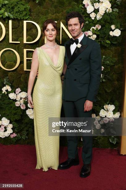 Leighton Meester and Adam Brody attend the 82nd Annual Golden Globe Awards at The Beverly Hilton on January 05, 2025 in Beverly Hills, California.