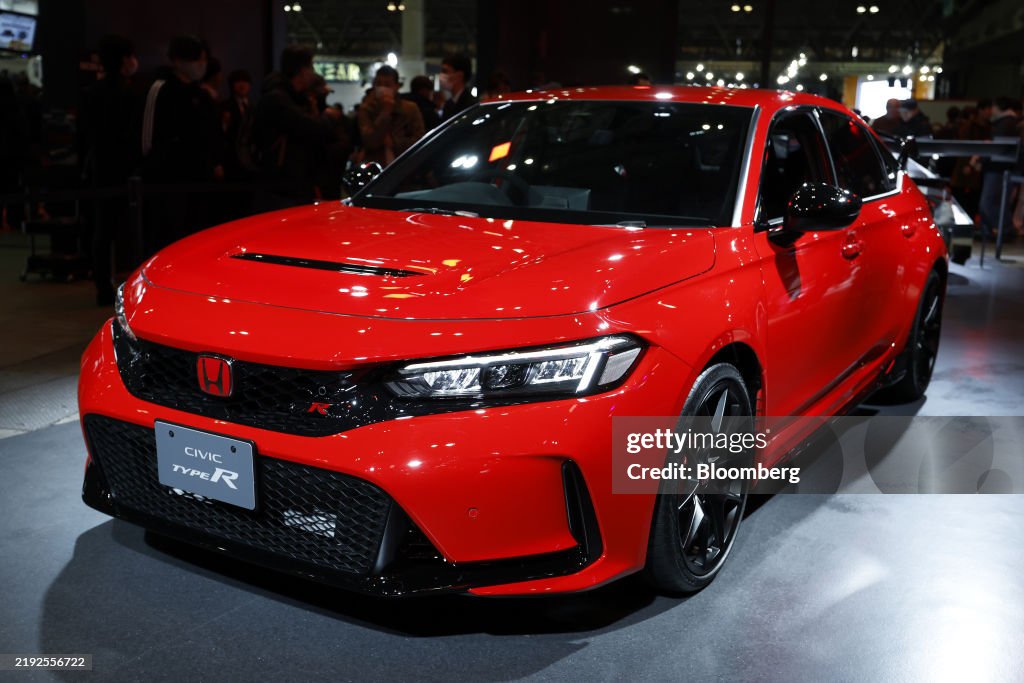 Type R Racing Japan A Honda Motor Co. Civic Type R racing black package on display at the ...