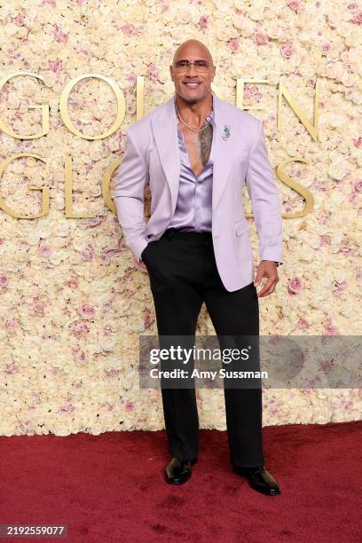 Dwayne Johnson attends the 82nd Annual Golden Globe Awards at The Beverly Hilton on January 05, 2025 in Beverly Hills, California.